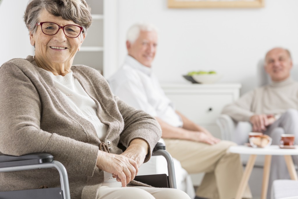 Seniors at an assisted living facility