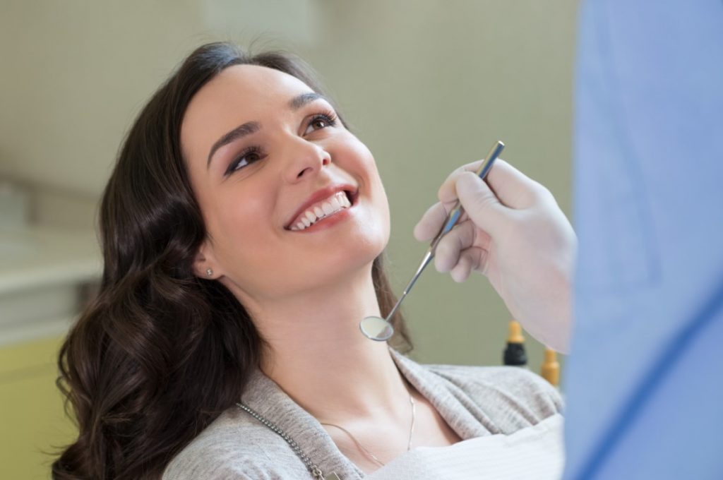 woman in dentist