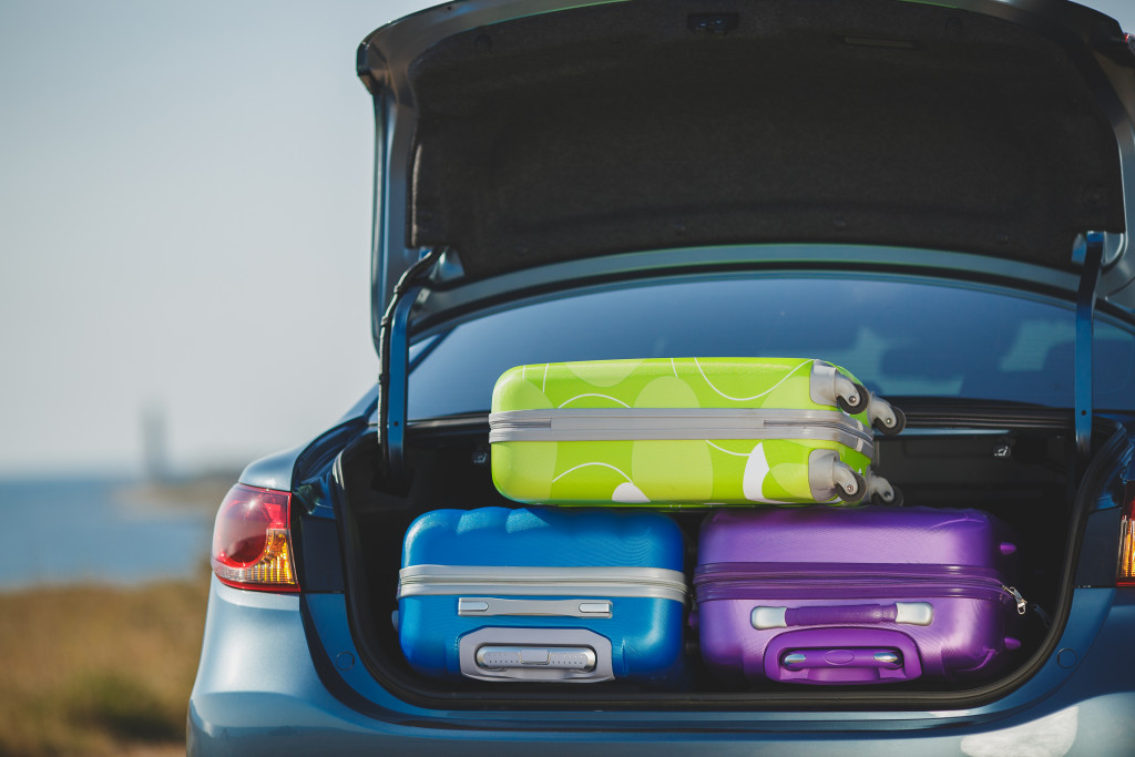 luggage in the trunk